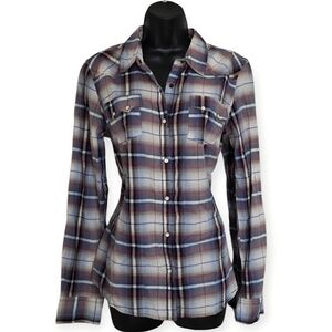 ☆Mossimo Supply Co. Plaid Button-Up Shirt - Blue and Brown☆